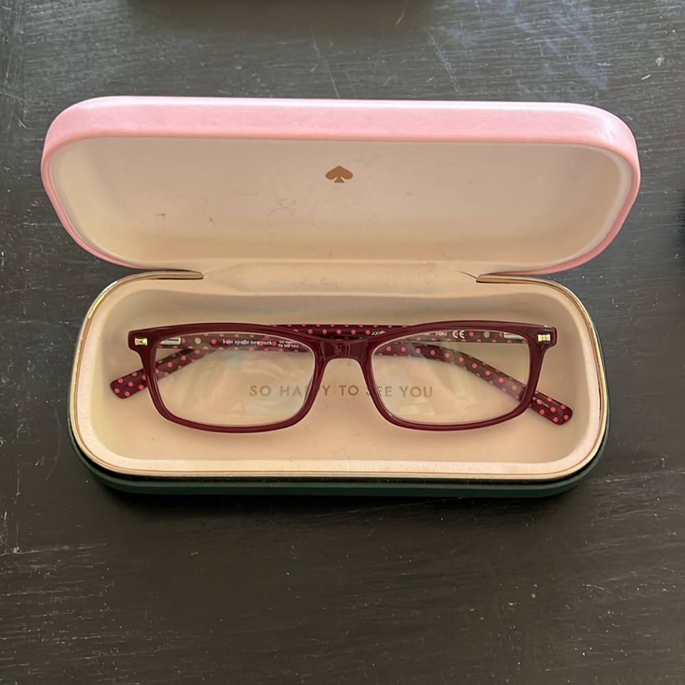 Kate Spade Jodie Red Reading Glasses with Case 1.0x